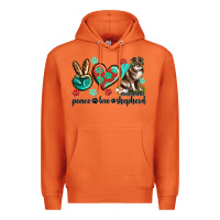 Carrot peace love australian shepherd Premium Hoodie - texasbilliewilder