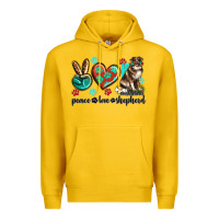 Lemon peace love australian shepherd Premium Hoodie - texasbilliewilder