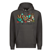 Smoke peace love australian shepherd Premium Hoodie - texasbilliewilder