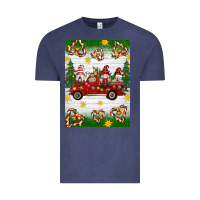 Vintage Denim christmas gnomes truck Vintage Tee - Artiststas