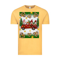 Vintage Mustard christmas gnomes truck Vintage Tee - Artiststas