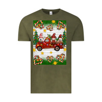 Vintage Olive christmas gnomes truck Vintage Tee - Artiststas