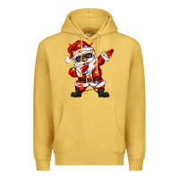 Antique Gold afro dabbing santa Premium Hoodie - Zillion Design Studio