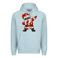 Blue Mist afro dabbing santa Premium Hoodie - Zillion Design Studio