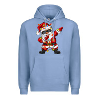 Colony Blue afro dabbing santa Premium Hoodie - Zillion Design Studio