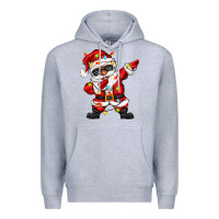 Heather Grey afro dabbing santa Premium Hoodie - Zillion Design Studio