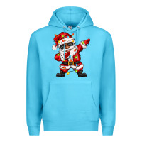 Ocean Blue afro dabbing santa Premium Hoodie - Zillion Design Studio