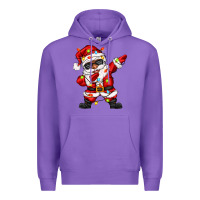 Purple afro dabbing santa Premium Hoodie - Zillion Design Studio