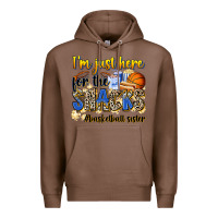 Chestnut im just here for the snacks basketball sister Premium Hoodie - Zillion Design Studio