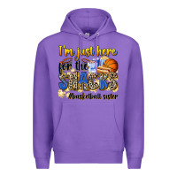 Purple im just here for the snacks basketball sister Premium Hoodie - Zillion Design Studio