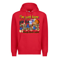 Red im just here for the snacks basketball sister Premium Hoodie - Zillion Design Studio