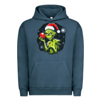 Pigment Midnight Navy Grinch Urban Hoodie - Unal Design