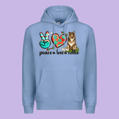 Premium Hoodie peace love collie