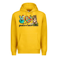 Lemon peace love collie Premium Hoodie - texasbilliewilder