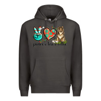 Smoke peace love collie Premium Hoodie - texasbilliewilder