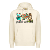Tofu peace love collie Premium Hoodie - texasbilliewilder