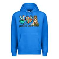 True Royal peace love collie Premium Hoodie - texasbilliewilder