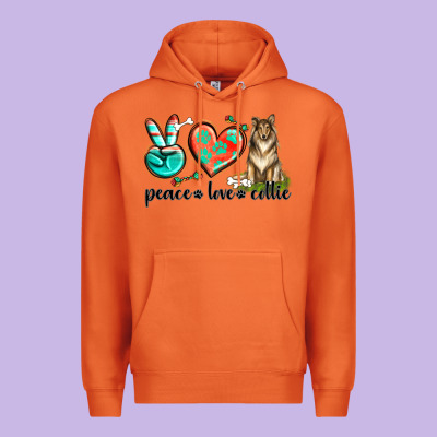 Premium Hoodie peace love collie