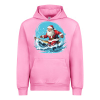 Fuchsia Pink happy santa Urban Hoodie - Unal Design