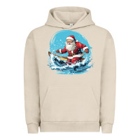 Pigment French Oak happy santa Urban Hoodie - Unal Design
