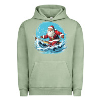 Pigment Oil Green happy santa Urban Hoodie - Unal Design