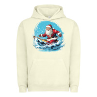 Pigment Pistachio happy santa Urban Hoodie - Unal Design