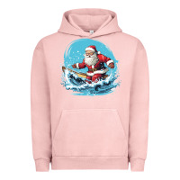 Pigment Salmon happy santa Urban Hoodie - Unal Design