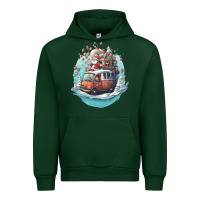 Forest Green happy santa Urban Hoodie - Unal Design