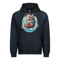 Navy happy santa Urban Hoodie - Unal Design