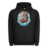 Pigment Black happy santa Urban Hoodie - Unal Design