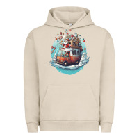 Pigment French Oak happy santa Urban Hoodie - Unal Design