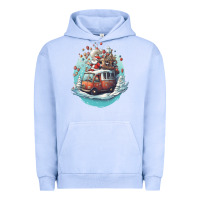 Pigment Grape Ice happy santa Urban Hoodie - Unal Design