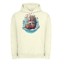 Pigment Pistachio happy santa Urban Hoodie - Unal Design