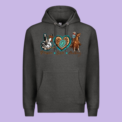 Premium Hoodie peace love cowboy