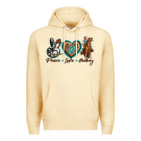 Pina Colada peace love cowboy Premium Hoodie - texasbilliewilder