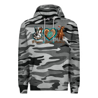 Slate Camo peace love cowboy Premium Hoodie - texasbilliewilder