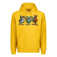 Lemon peace love cowboy Premium Hoodie - texasbilliewilder