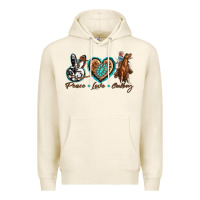 Tofu peace love cowboy Premium Hoodie - texasbilliewilder