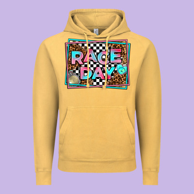 Race Day Vintage Hoodie Designed By Adodesignshop