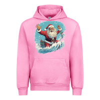 Fuchsia Pink happy santa Urban Hoodie - Unal Design