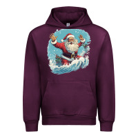 Mauve Wine happy santa Urban Hoodie - Unal Design