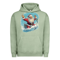 Pigment Oil Green happy santa Urban Hoodie - Unal Design