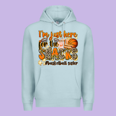 Premium Hoodie im just here for the snacks basketball sister