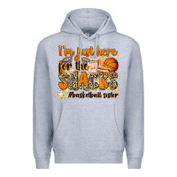 Heather Grey im just here for the snacks basketball sister Premium Hoodie - Zillion Design Studio