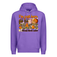 Purple im just here for the snacks basketball sister Premium Hoodie - Zillion Design Studio