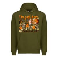Army Green im just here for the snacks basketball sister Premium Hoodie - Zillion Design Studio