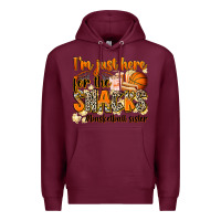 Burgundy im just here for the snacks basketball sister Premium Hoodie - Zillion Design Studio