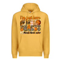 Mustard im just here for the snacks basketball sister Premium Hoodie - Zillion Design Studio