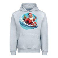 Heather Grey surf happy santa Urban Hoodie - Unal Design