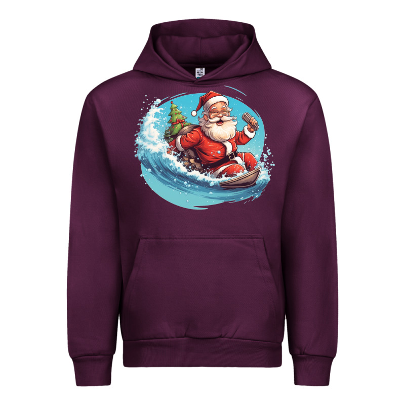 Surf Happy Santa Urban Hoodie by Unal Design | Teevron